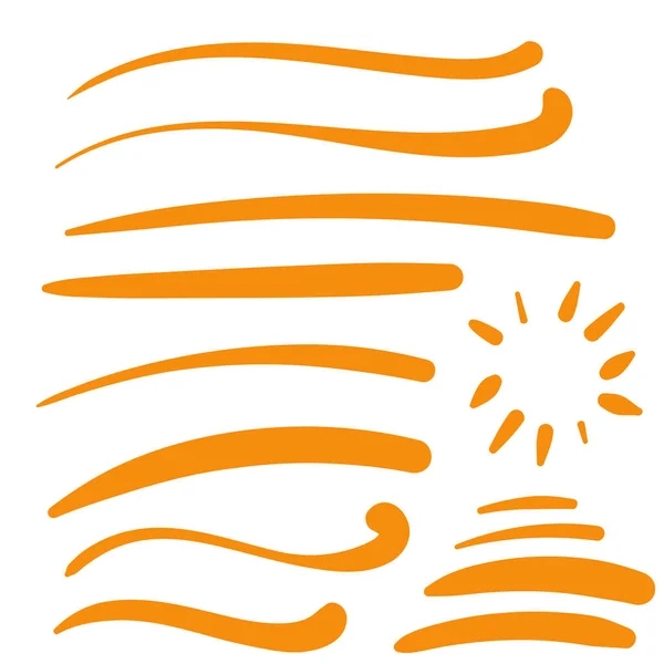 Orange Swirls Swash Logo Ornament Design — Vettoriale Stock