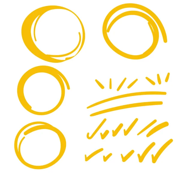 Yellow Swirls Swash Logo Ornament Design — Vector de stock
