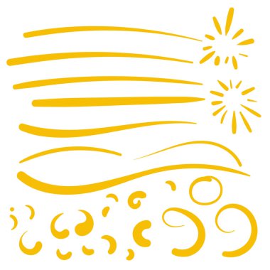 Yellow Swirls Swash Logo Ornament Design