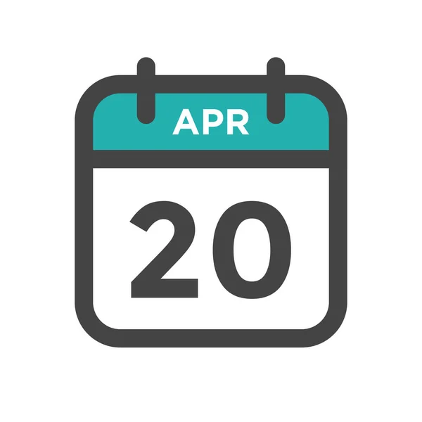 April Kalendertag Oder Kalenderdatum Für Deadline Oder Termin — Stockvektor