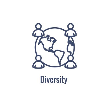 Core Values icon with value driven icon describing aspect of core values like vision