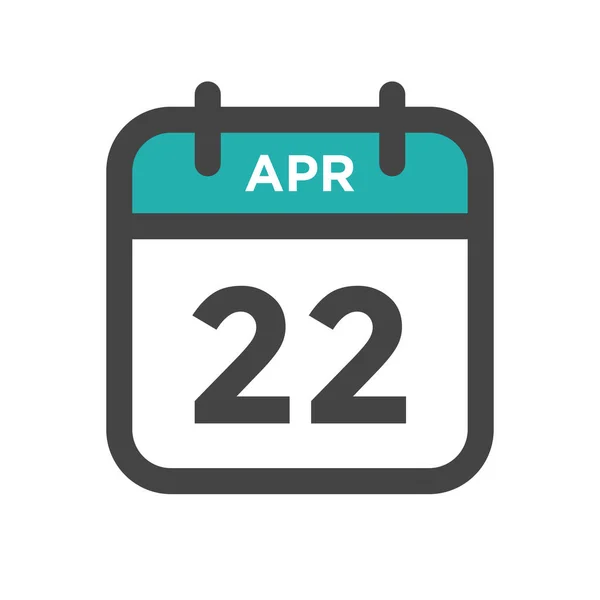 April Kalendertag Oder Kalenderdatum Für Deadline Oder Termin — Stockvektor