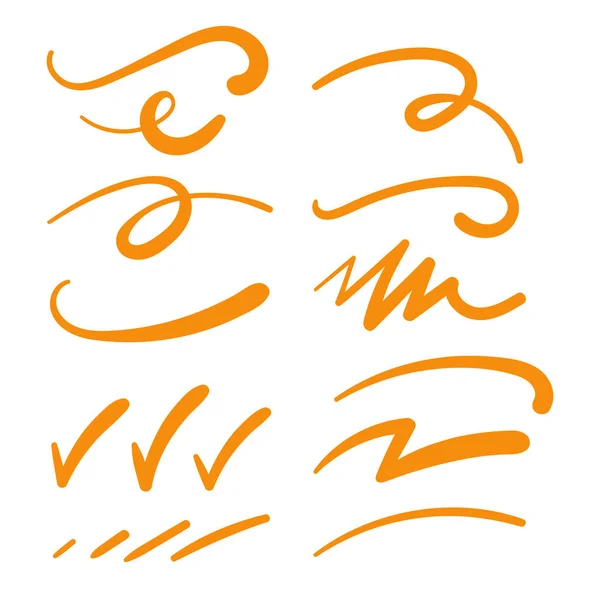 Orange Swirls Swash Logo Ornament Design — Stockvektor