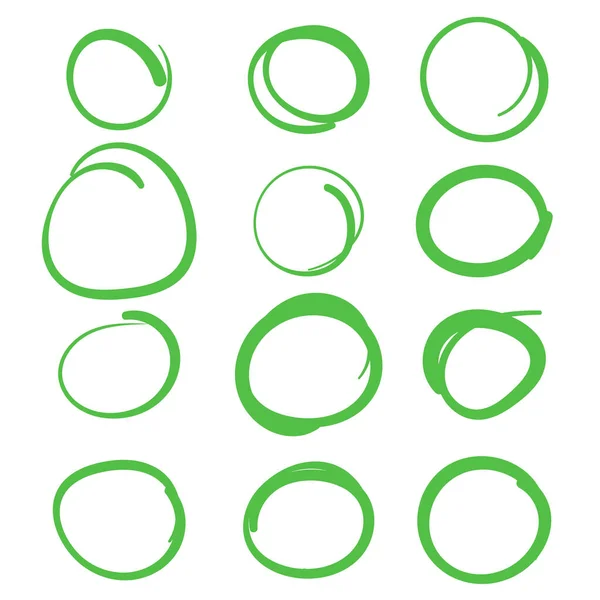 Green Swirls Swash Logo Ornament Design — Stock vektor