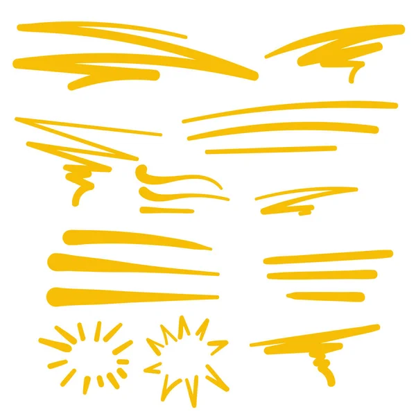 Yellow Swirls Swash Logo Ornament Design — Stock vektor