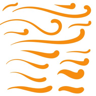 Orange Swirls Swash Logo Ornament Design