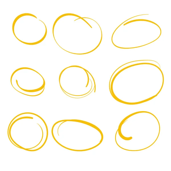 Yellow Swirls Swash Logo Ornament Design — Image vectorielle