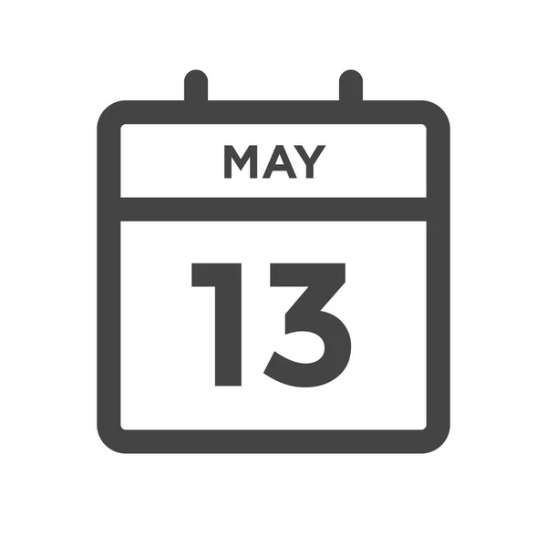 Травня День Календаря Або Дата Календаря Завершення Зустрічі — стоковий вектор