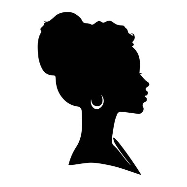 Kıvırcık saçlı, güzel yüzlü ve saçlı Afro-Amerikan Tarafı.