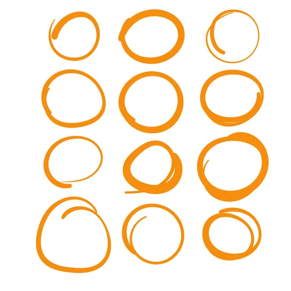 Orange Swirls Swash Logo Ornament Design — Image vectorielle