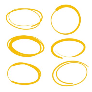 Yellow Swirls Swash Logo Ornament Design