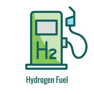 Yeşil Enerji Simgesi Ayarlı Temiz Hidrojen Üretimi
