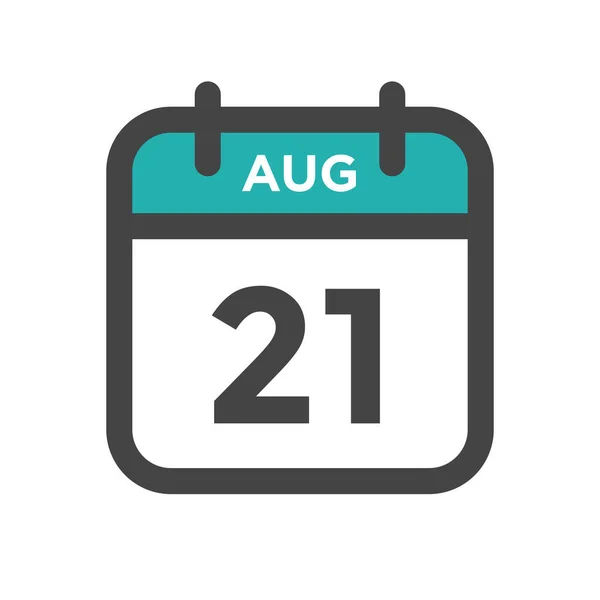 Datum Srpna Kalendářního Dne Nebo Kalendáře Pro Uzávěrku Schůzku — Stockový vektor