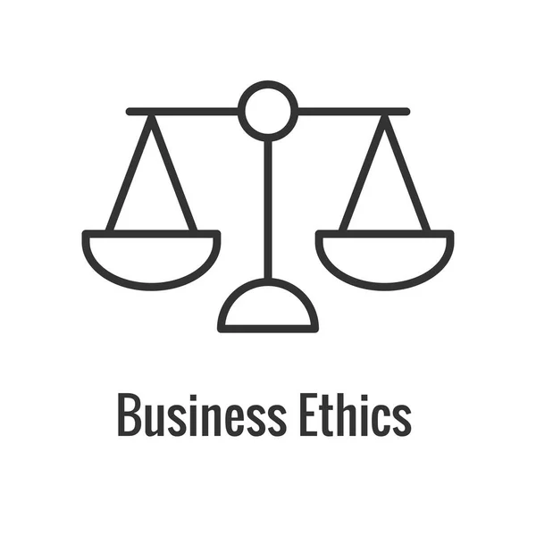Éthique Entreprise Affaires Affichage Des Valeurs Entreprise Icône Avec Seul — Image vectorielle