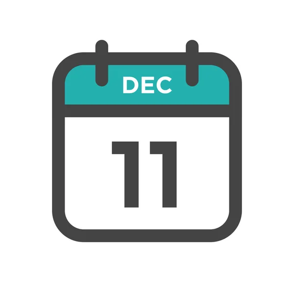 Diciembre Día Del Calendario Fecha Calendario Para Fecha Límite Cita — Vector de stock