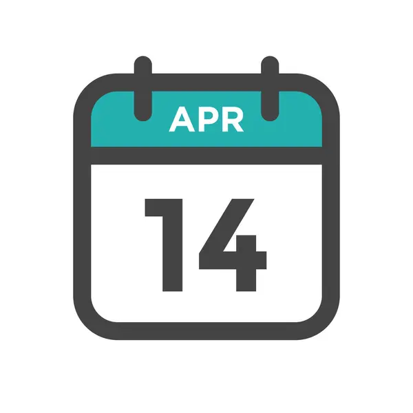 Abril Día Del Calendario Fecha Calendario Para Fecha Límite Cita — Vector de stock