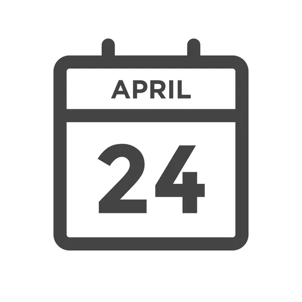 Abril Día Del Calendario Fecha Calendario Para Fecha Límite Cita Gráficos Vectoriales