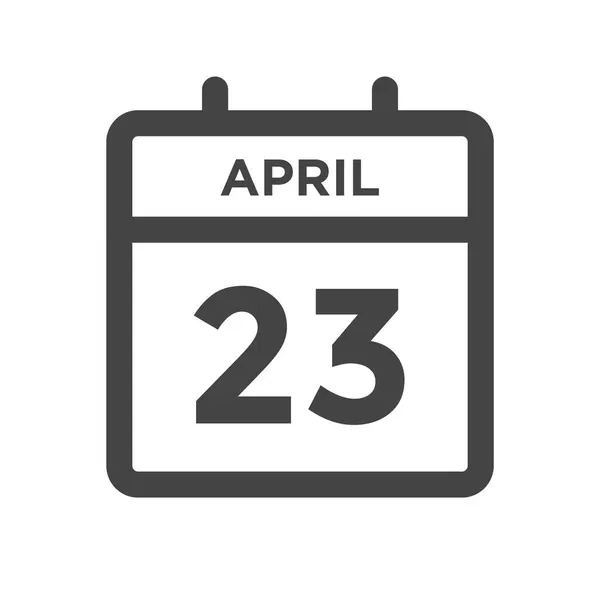 Abril Día Del Calendario Fecha Calendario Para Fecha Límite Cita Ilustración De Stock