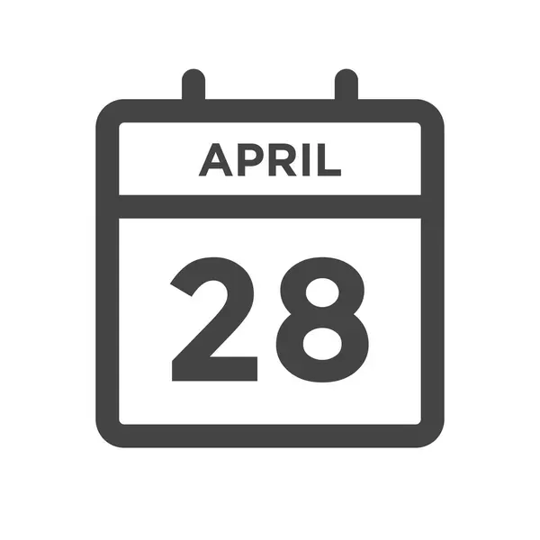 Апреля День Календаря Календарь Дата Окончания Назначения Стоковая Иллюстрация