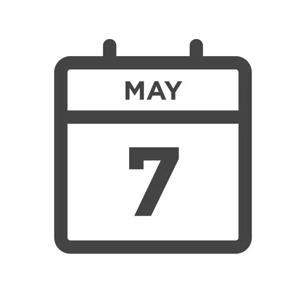 5月7日 カレンダーの日またはカレンダーの期限と予定 ストックイラスト