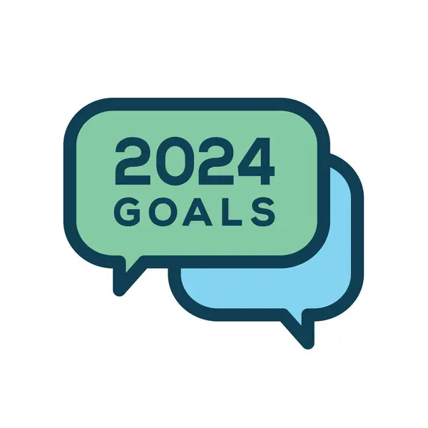 2024 Smart Goals Vector Design Various Smart Goal Keywords Векторная Графика