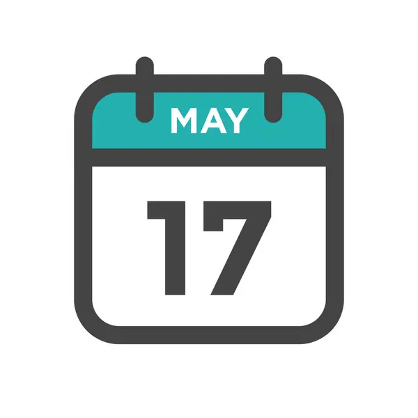 5月17日 カレンダーの日またはカレンダーの日 期限と予定 ロイヤリティフリーストックベクター