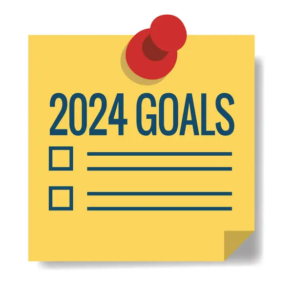 2024 Smart Goals Vektorgrafik Verschiedene Smart Goals Keywords Stockvektor