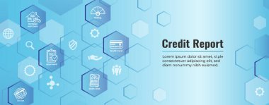 Credit Report Web Banner for a Personal Loan or Mortgage clipart