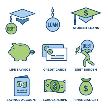 Öğrenci Kredisi Bağışlama Simgesi Borç Yükü Resimleri Ayarlandı