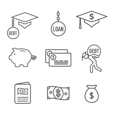 Öğrenci Kredisi Bağışlama Simgesi Borç Yükü Resimleri Ayarlandı