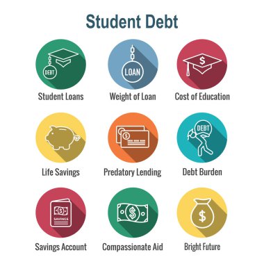 Öğrenci Kredisi Bağışlama Simgesi Borç Yükü Resimleri Ayarlandı