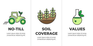 Sustainable Farming Icon Set - Maximize Soil Coverage Integrate Livestock-Examples for Regenerative Agriculture Icon Set clipart