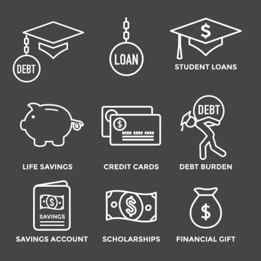 Öğrenci Kredisi Bağışlama Simgesi Borç Yükü Resimleri Ayarlandı