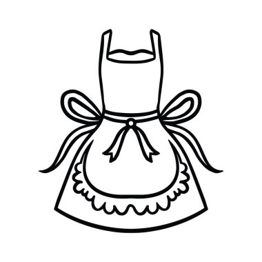 El Çizimi Önlük - Fırfırlı Dantel Simgesi