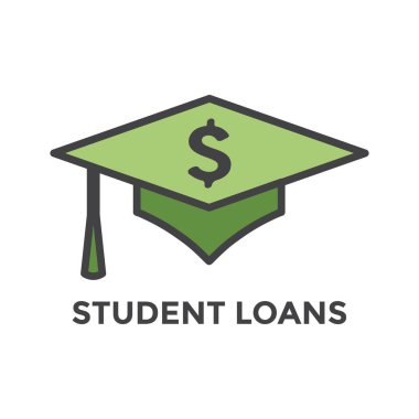 Öğrenci Kredisi Bağışlama Simgesi w Borç Yükü Resimleri