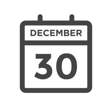 30 Aralık Takvim Günü veya Tarih ve Randevu Takvimi
