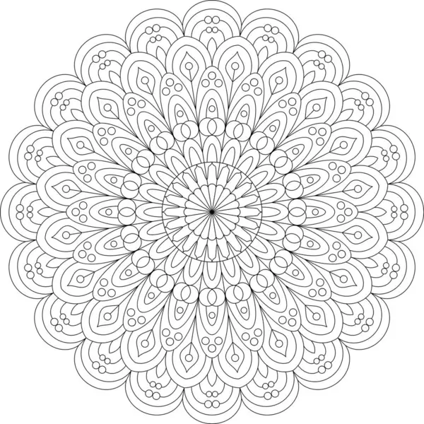 Detaylı geometrik desenlere sahip zarif mandala tasarımı, dövmeler, ev dekorasyonu, ruhani sanat eserleri ve rahatlama egzersizleri için uygun. Dijital ve yazdırma kullanımı için mükemmel.