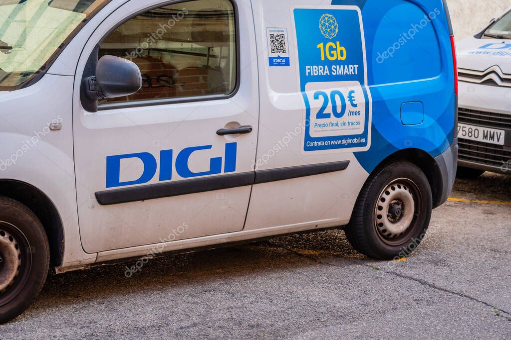 Barcelona, Spain - 5 June 2022. DIGI is a mobile phone provider and Internet service provider operating in several countries, part of the RCS RDS group.