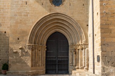 San Juan Bautista Kilisesi, Laguardia, Alava, Bask Bölgesi, İspanya, Puerta de los Abuelos (Büyükbaba ve Büyükbaba Kapısı)