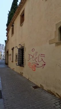 Barselona, İspanya 'nın sokak manzarası