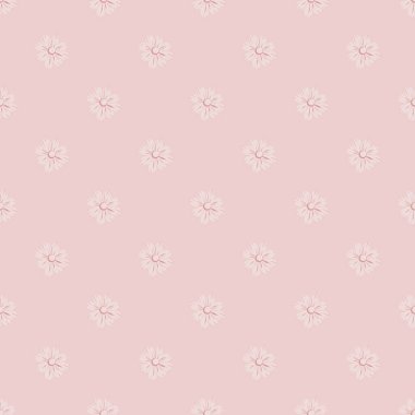 Minimalist Daisy Tasarımlı Kusursuz Pembe Çiçek Deseni - Zarif ve Kadınsı Tarz