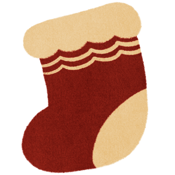 Suluboya Noel Çorap Kırmızısı ve Bej Tatil Çorabı Çizimi