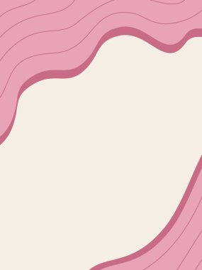 Dalgalı Soyut Pembe ve Krem Arkaplan Minimum Yumuşak Akış Tasarımı