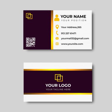 Şirket kartları- Yaratıcı ve Temiz İş Kartı Şablonu. Lüks kartvizit tasarım şablonu.