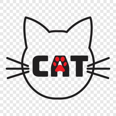 33. evcil kedi alfabesi logosu harfli. simge işareti