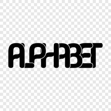 56 alfabe dengeli yol logosu. simge işareti