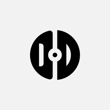 304 harfli logo şekli geometrik matematik eğitim dairesi elips negatif boşluk D