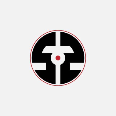 337 harfli logo şekli geometrik matematik eğitim dairesi elips elips silah hedefi negatif Z alanı