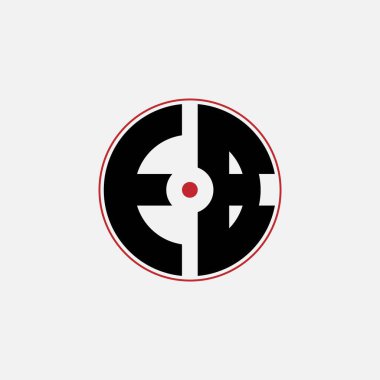 389 harfli logo şekli geometrik matematik eğitim dairesi elips elips silah hedefi negatif boşluk E B