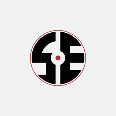 506 harf logosu geometrik matematik eğitim dairesi elips elips silah hedefi negatif boşluk S E